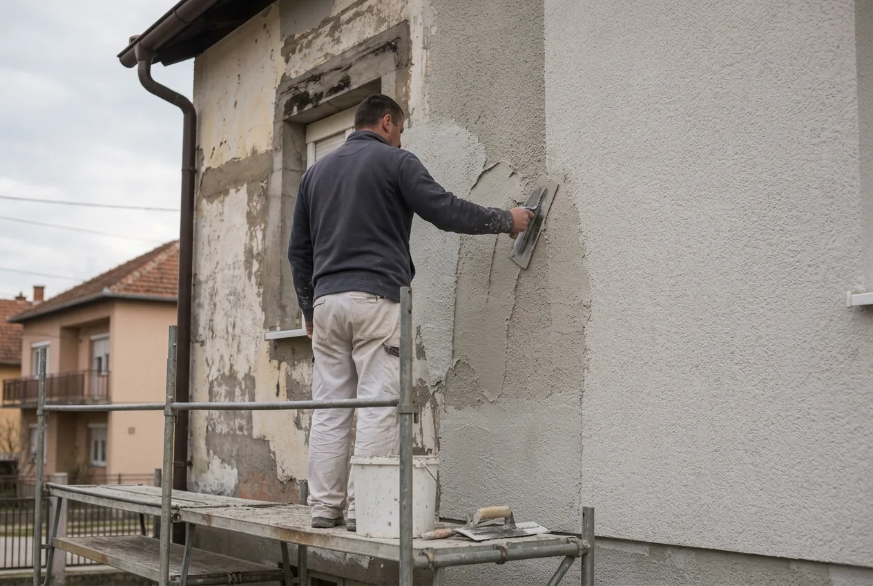 Ilustrativni prikaz završne obrade fasade porodične kuće